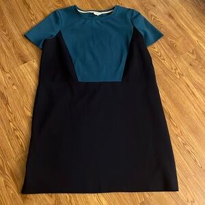 BODEN Women's Vintage Dress Tapered Light Blue/Black Size 16 L